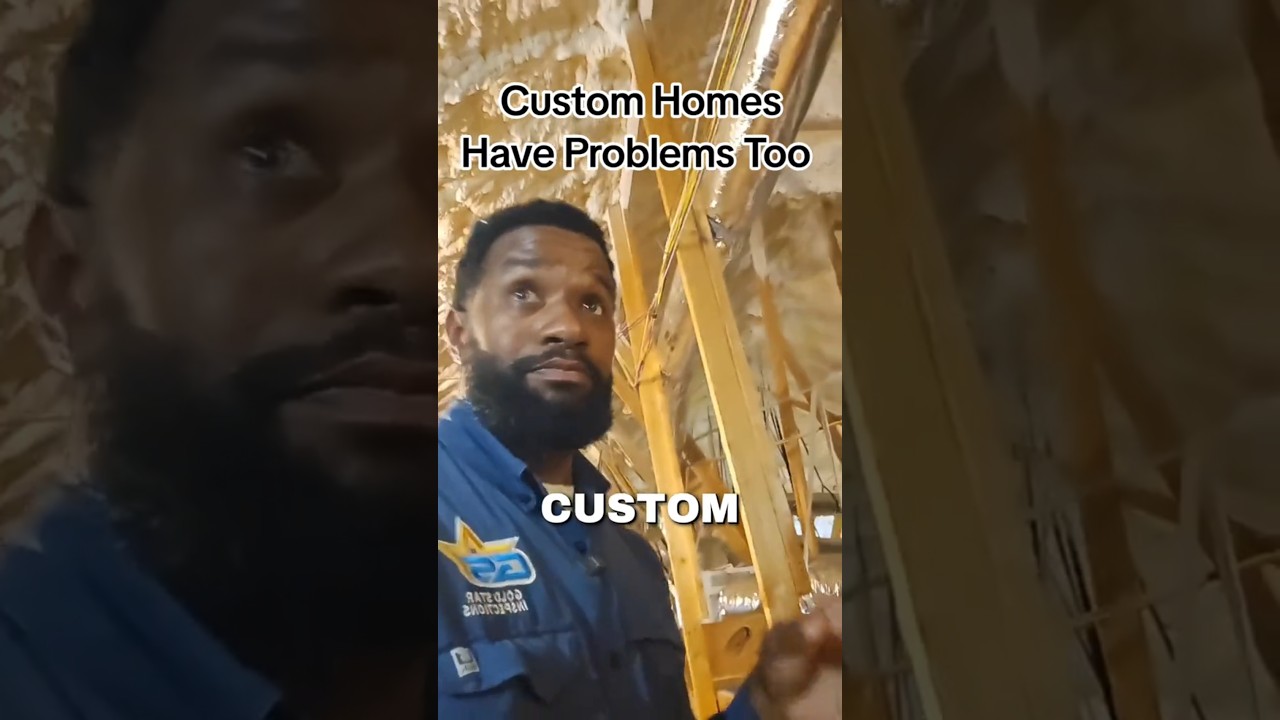 Custom Homes Have Problems Too #thataintright #homeinspection #newconstruction