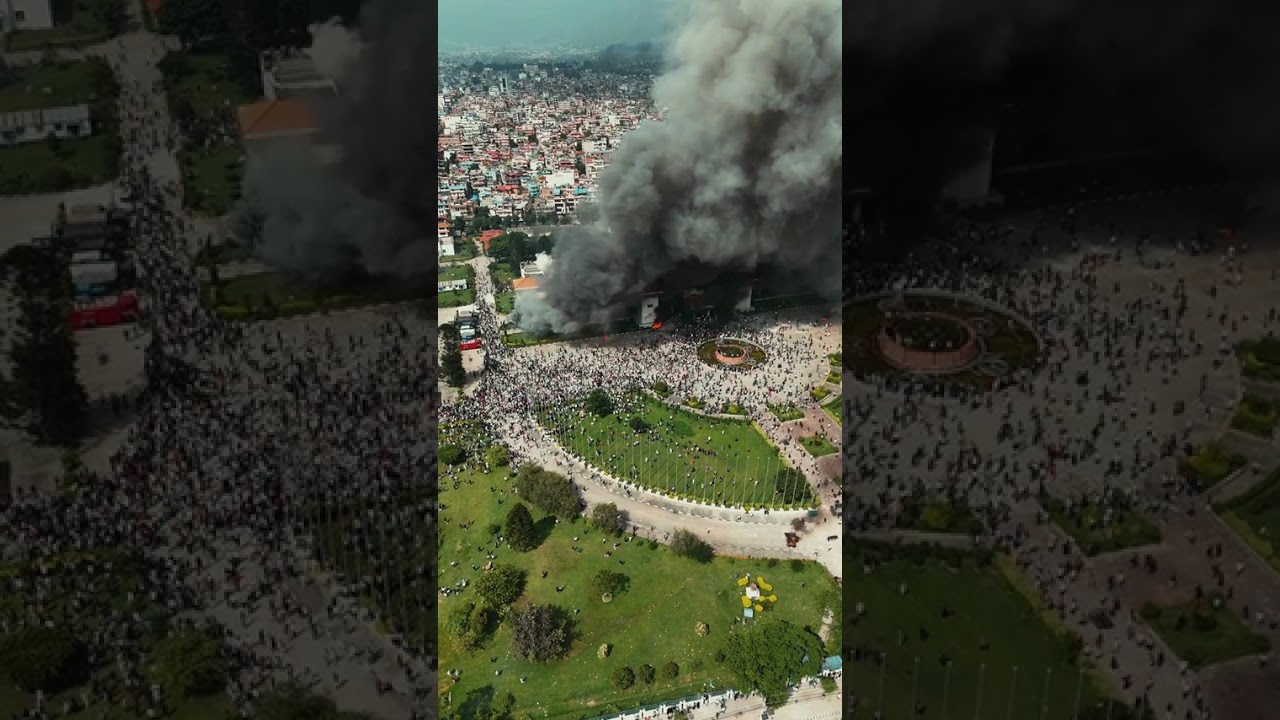 Kathmandu on Fire Gen Z Protests & Parliament Drone