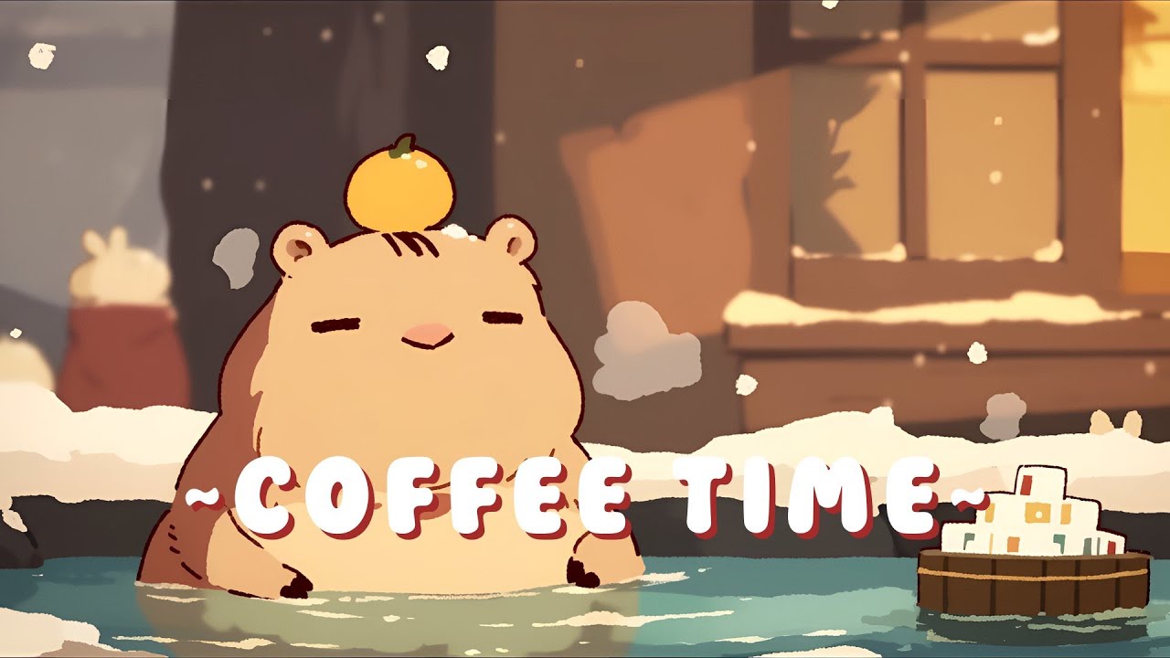 [60 Minutes] Capybara Lofi Music Station | Cozy Lofi Hip Hop Mix 🦫 🎵 🌙