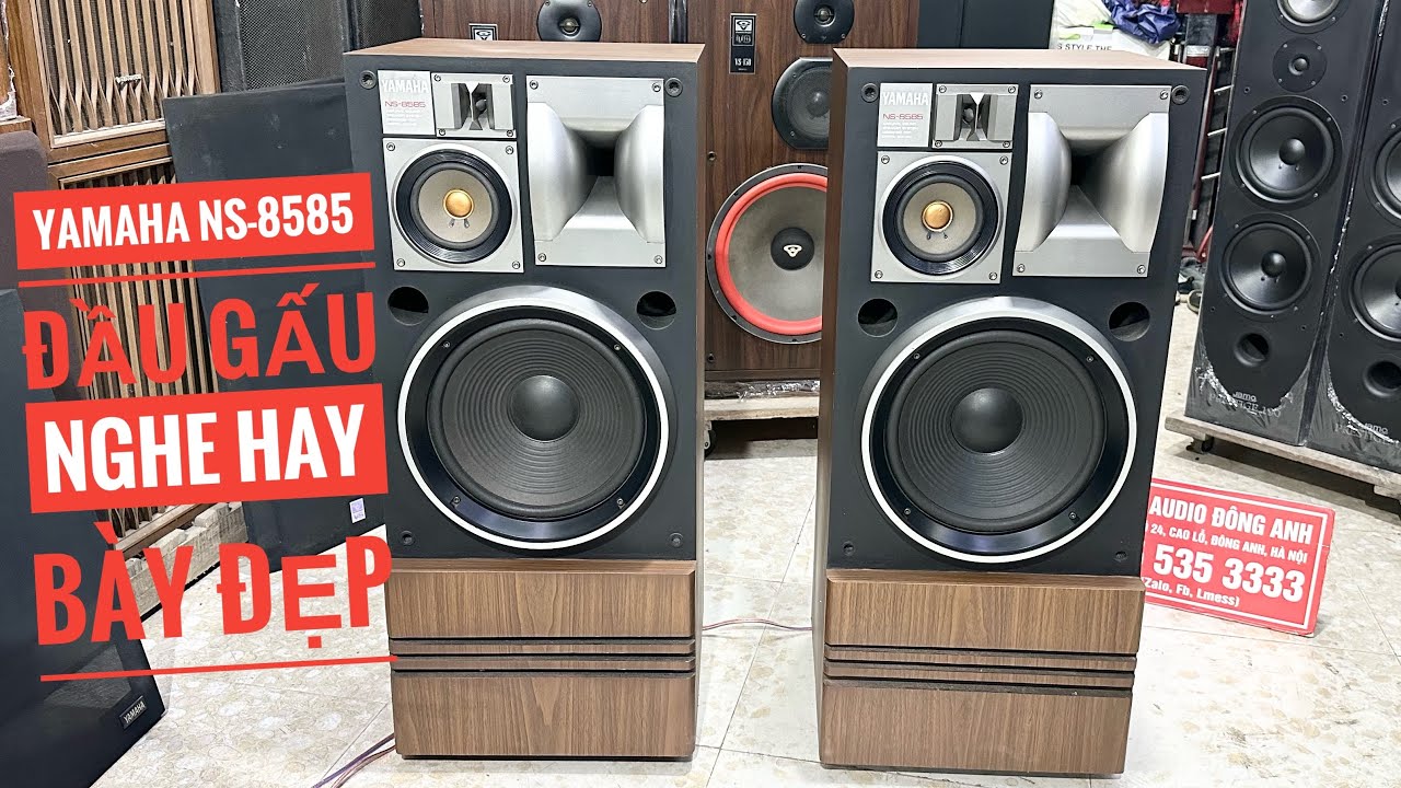 Loa Yamaha Ns8585 đầu gấu của hãng,kiểu dáng đẹp bắt mắt hầm hố,chơi đa thể loại nhạc,Lh 0355353333