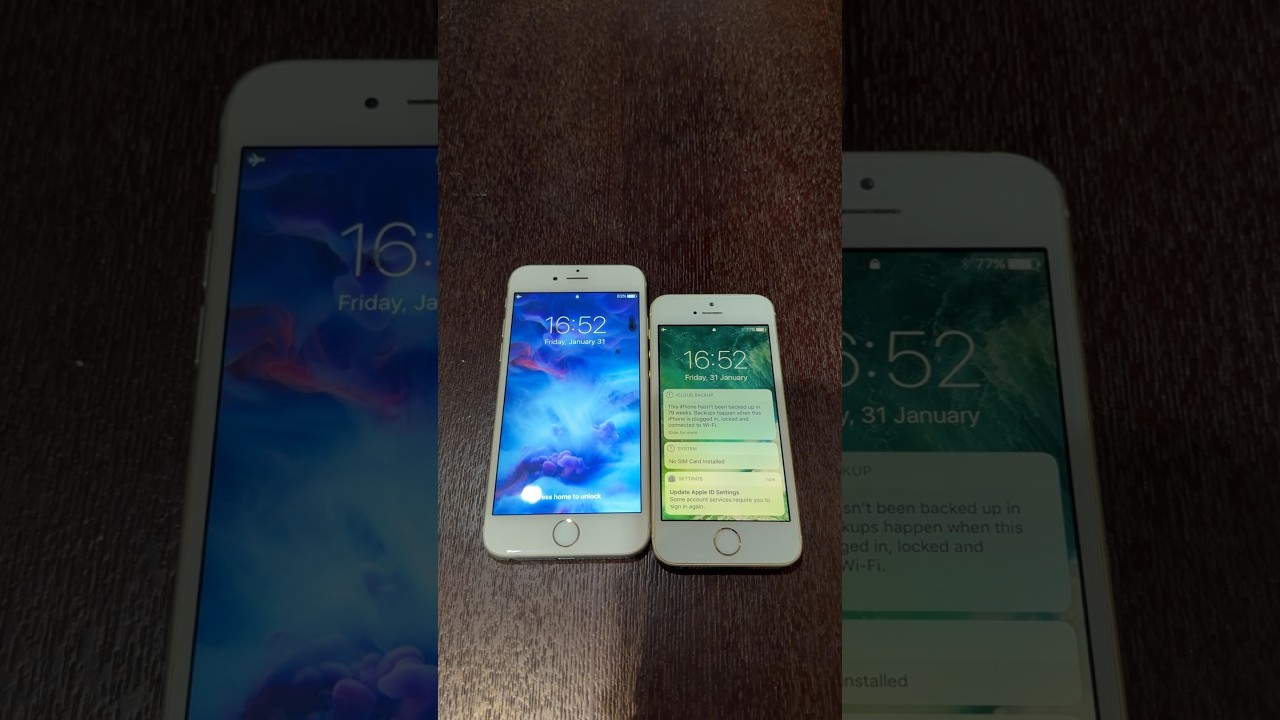 iPhone 6s vs iPhone SE on iOS 10 boot up test #shorts #iphone6s #iphonese #ios10