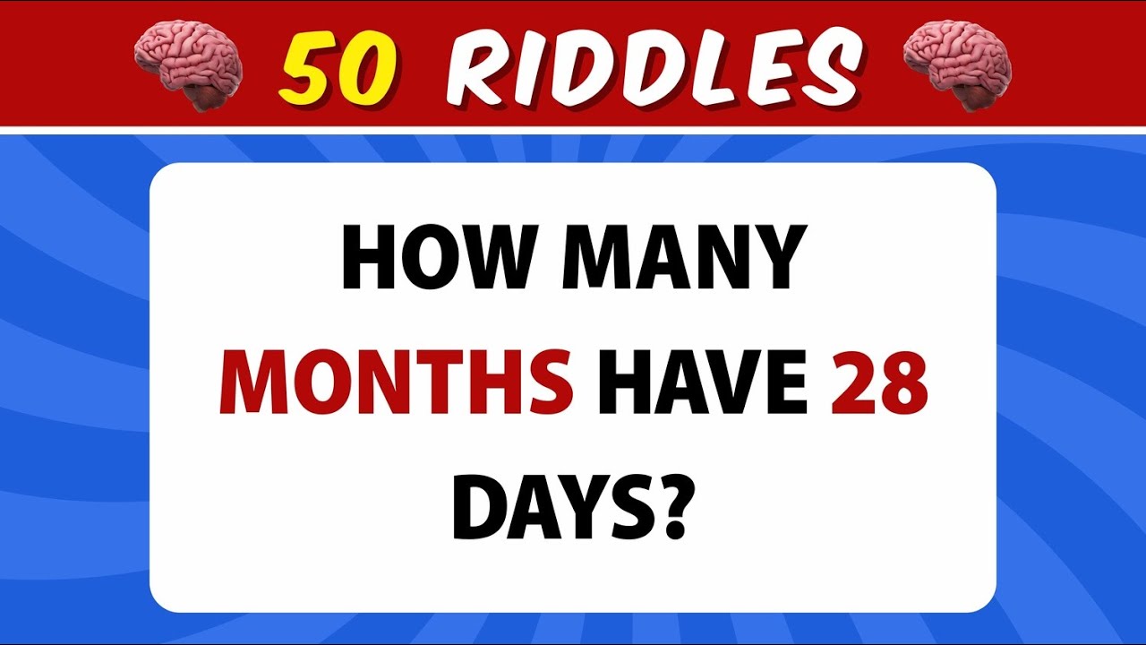 Only a Genius Can Solve These Riddles 🧠🧩 50 Tricky Riddles That'll Stretch Your Brain 🧠