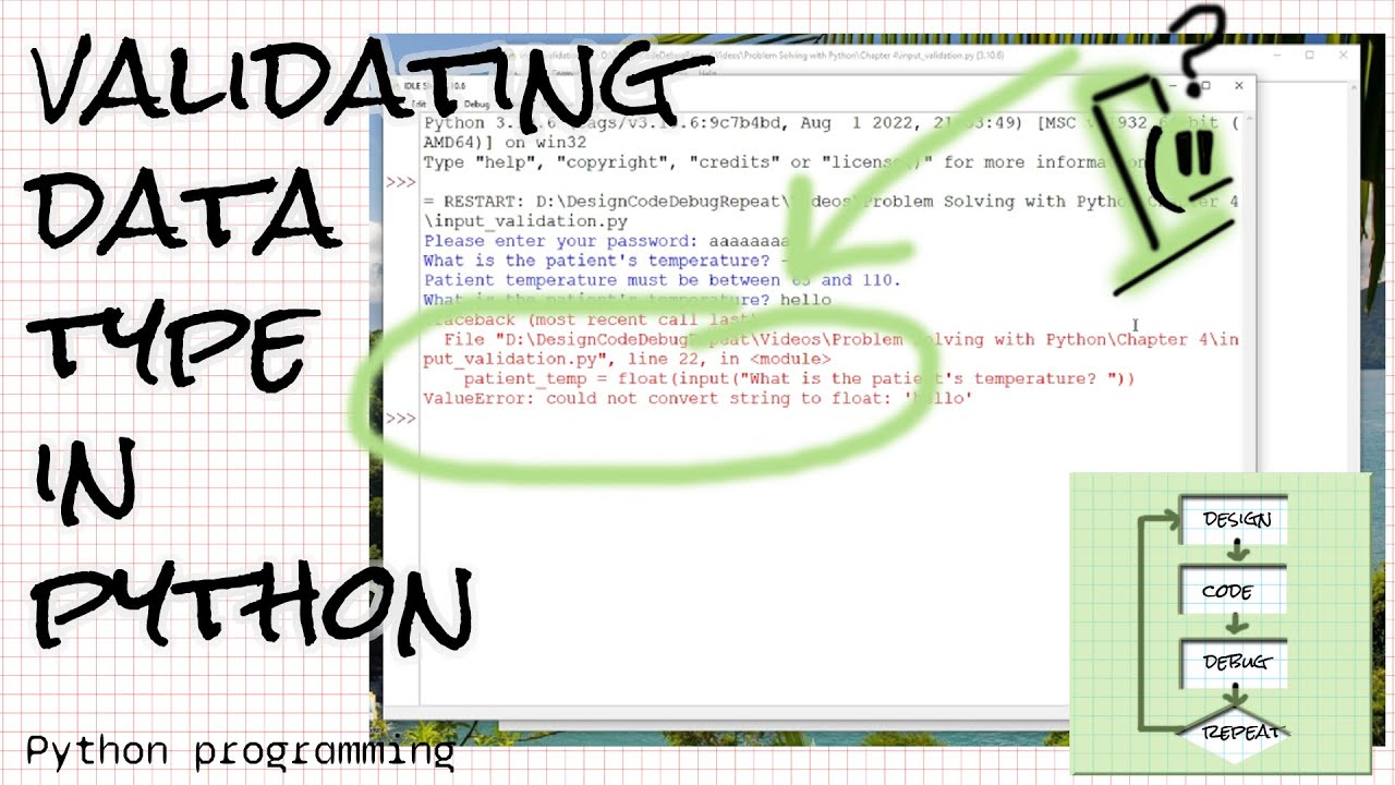 How to validate data type in Python