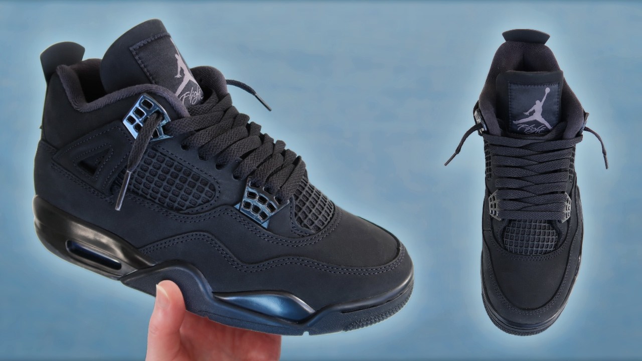 КАК ЗАШНУРОВАТЬ КРОССОВКИ JORDAN 4 | Свободная шнуровка AIR JORDAN 4 с изображением чёрных кошек