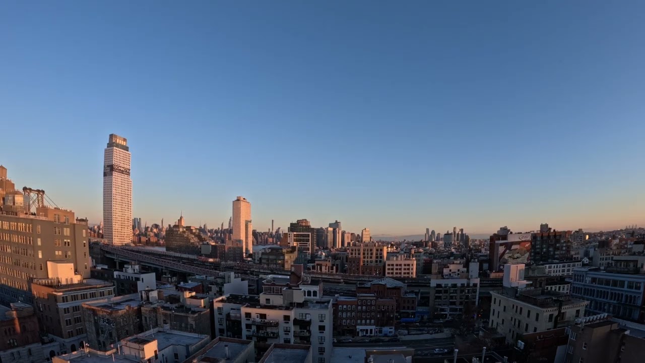 NYC Timelapse - Williamsburg Brooklyn Sunrise - December 19, 2024