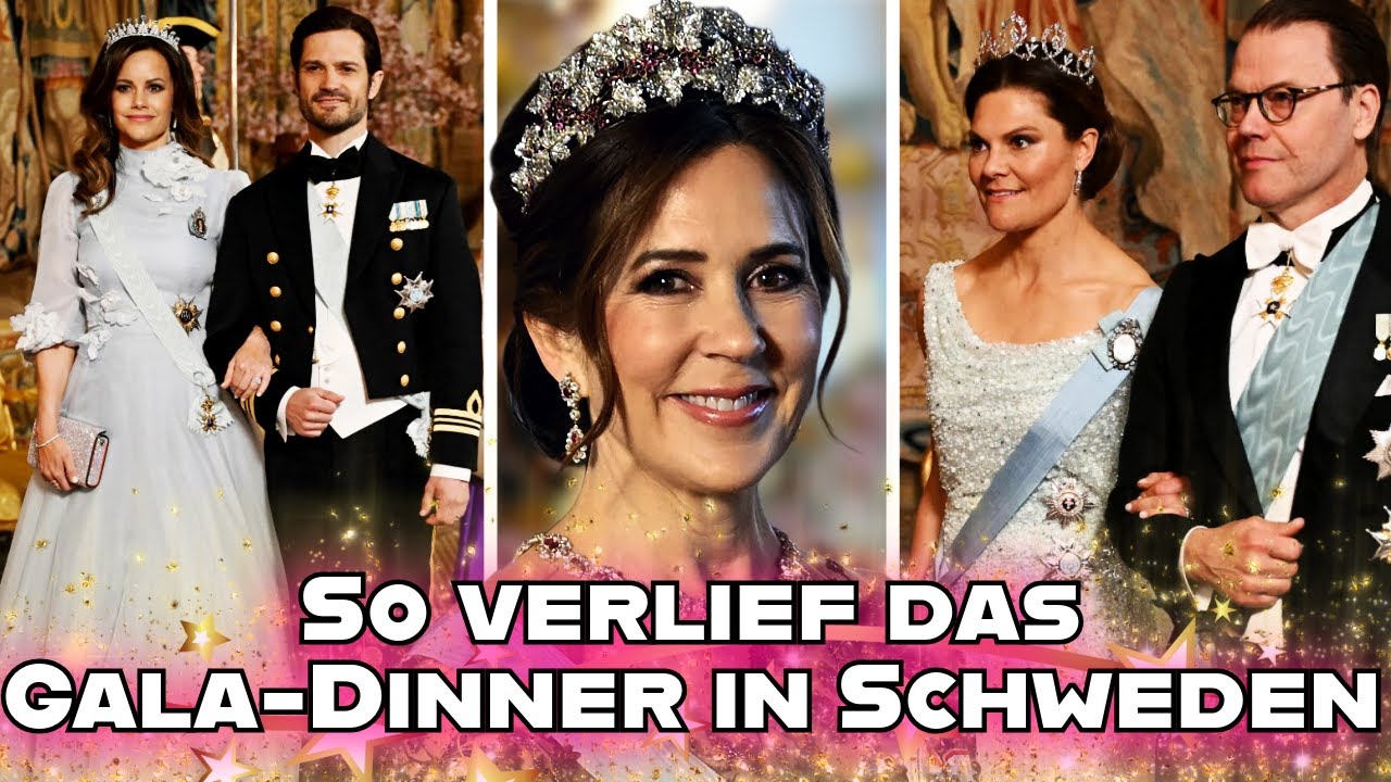 So verlief das Galadinner in Schweden mit Königin Mary und König Frederick.