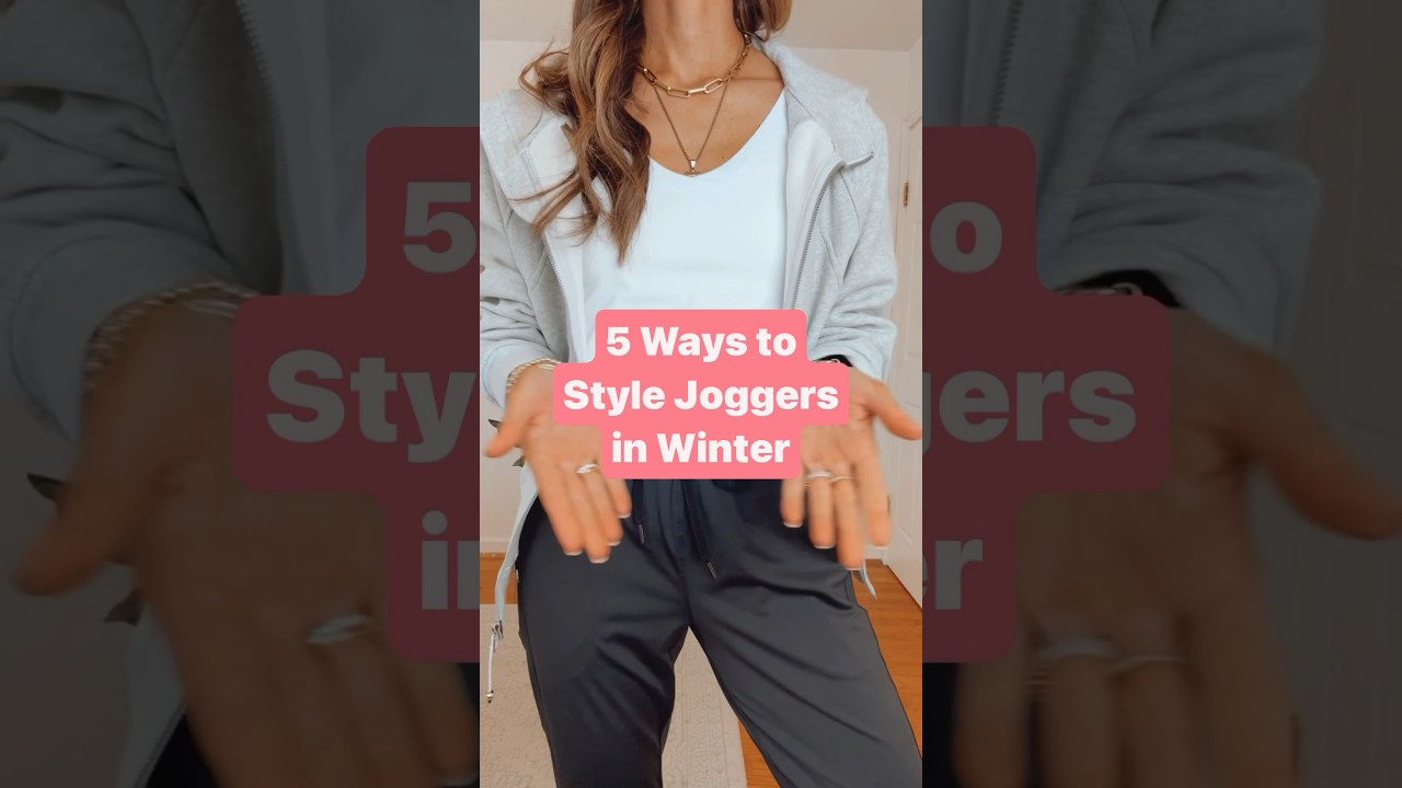 ✨5 ways to style joggers in winter | 5 ways to wear joggers in winter | Shop link in bio #joggers
