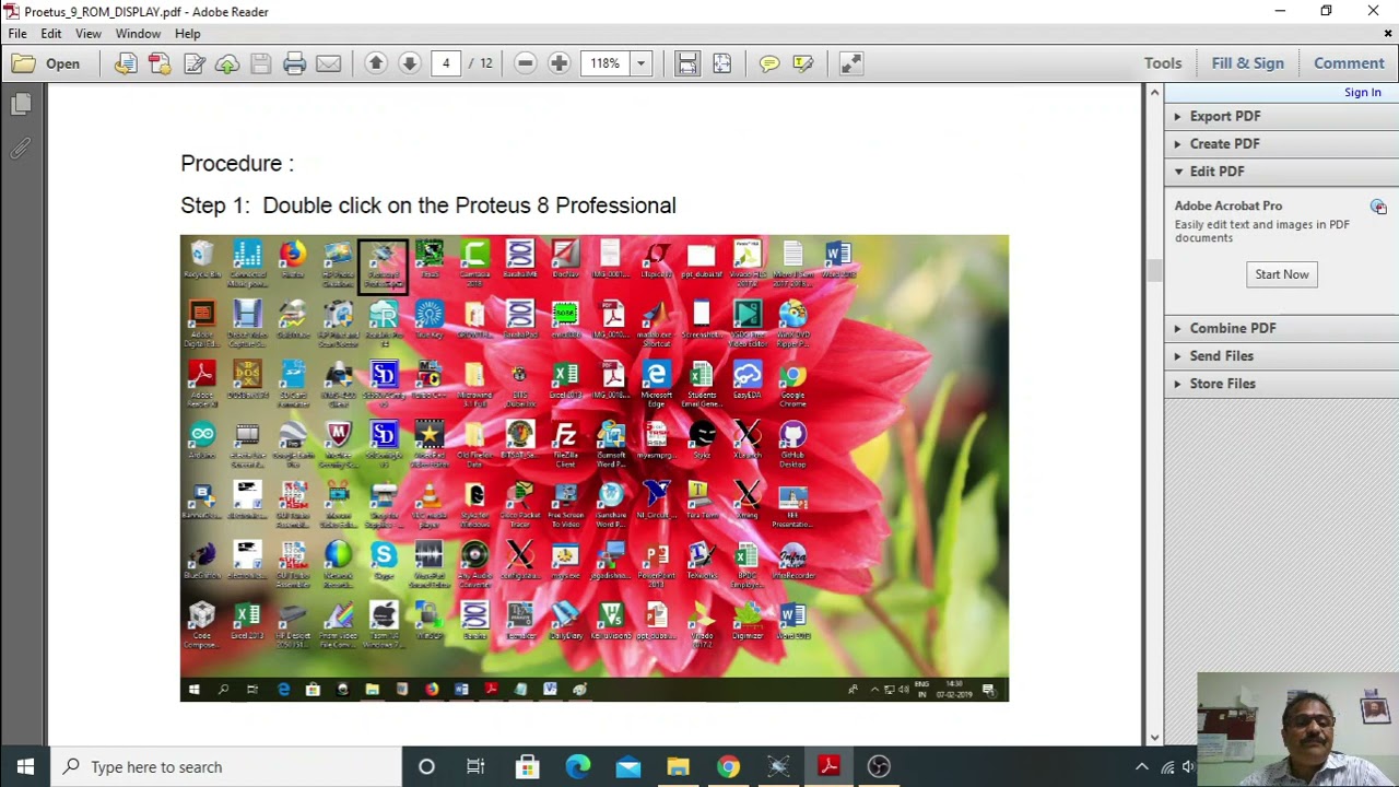 MEMORY INTERFACING: READ DATA FROM ROM AND DISPLAY USING PROETUS