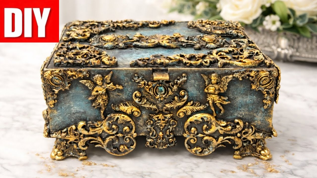  I Turned an Old Wooden Box into a Luxury Jewelry Box