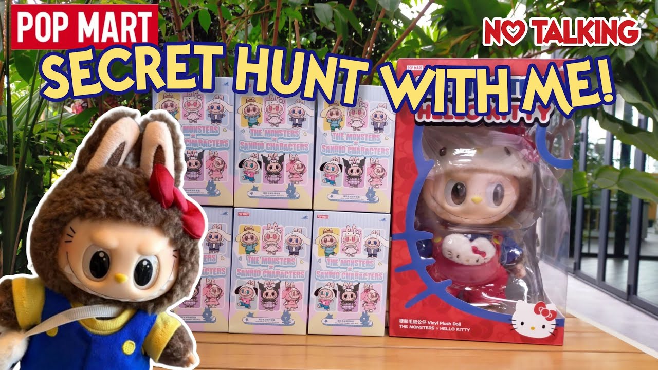 POPMART The Monsters Labubu x Sanrio Characters + Hello Kitty Vinyl Plush Full Set ASMR Unboxing 🎀✨