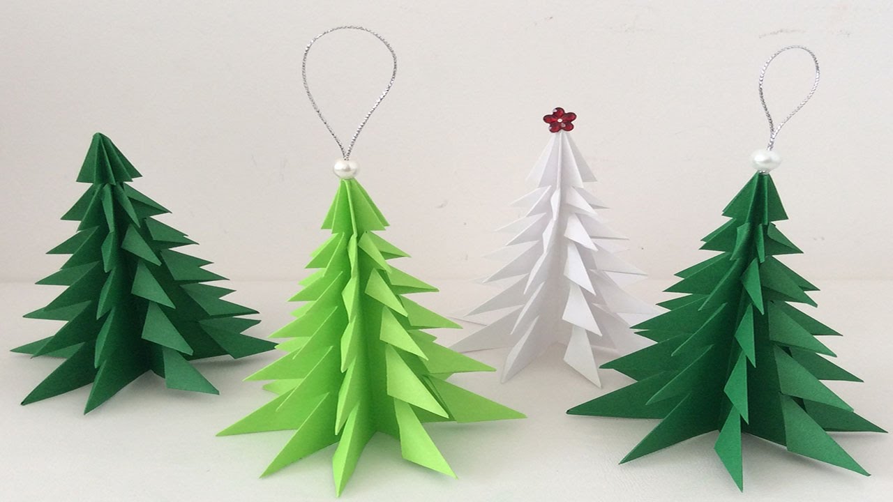 Arbol de navidad de papel. 🎄Paper Christmas tree. Christmas decorations. Decoraciones navideñas,