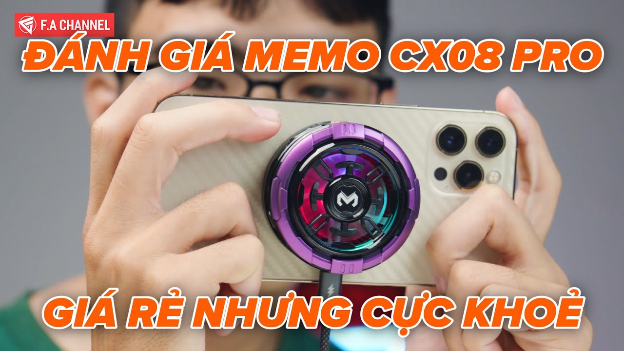 Quạt Tản Nhiệt Chơi Game MEMO CX08 PRO - GIÁ RẺ RẤT KHOẺ, GIẢM 30°C, KHÔNG KÉN MÁY!!!