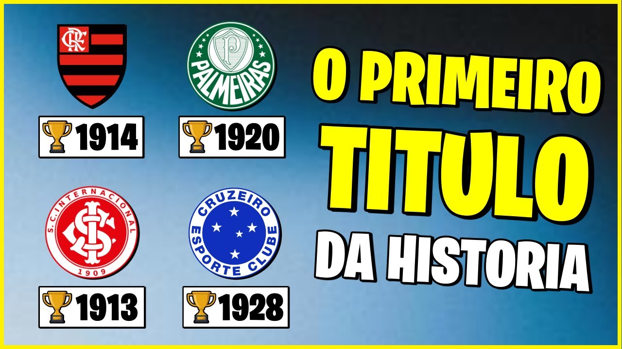 O PRIMEIRO TÍTULO da História dos Clubes Brasileiros