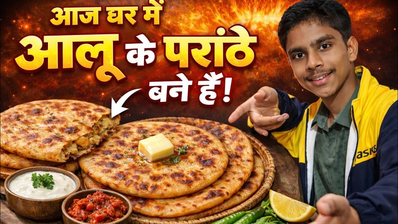 Aaj Ghar Mein Bana Super Tasty Aloo Paratha 😋