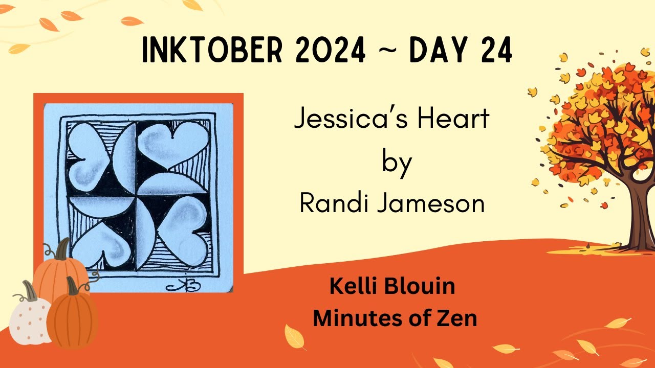 Inktober 2024 - Zentangle© - Day 24 - Jessica's Heart