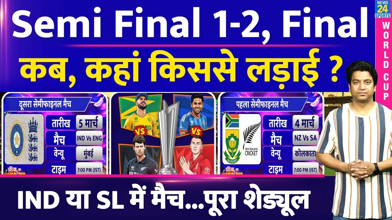 T20 World Cup: Semi Final 1-2 कब और कहां होने है? Final किस मैदान पर होगा|Knockouts Schedule|Fixture