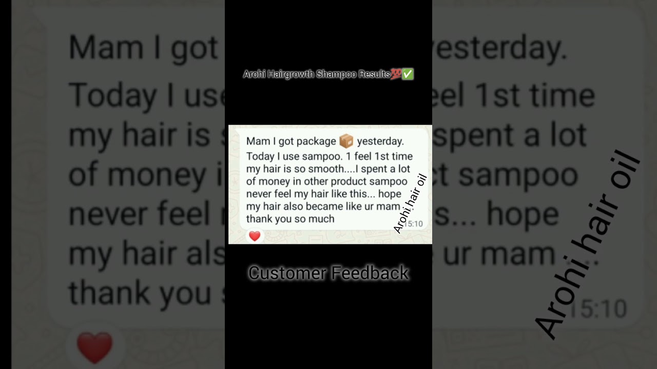 Arohi Hair Growth Shampoo Results💯✅️