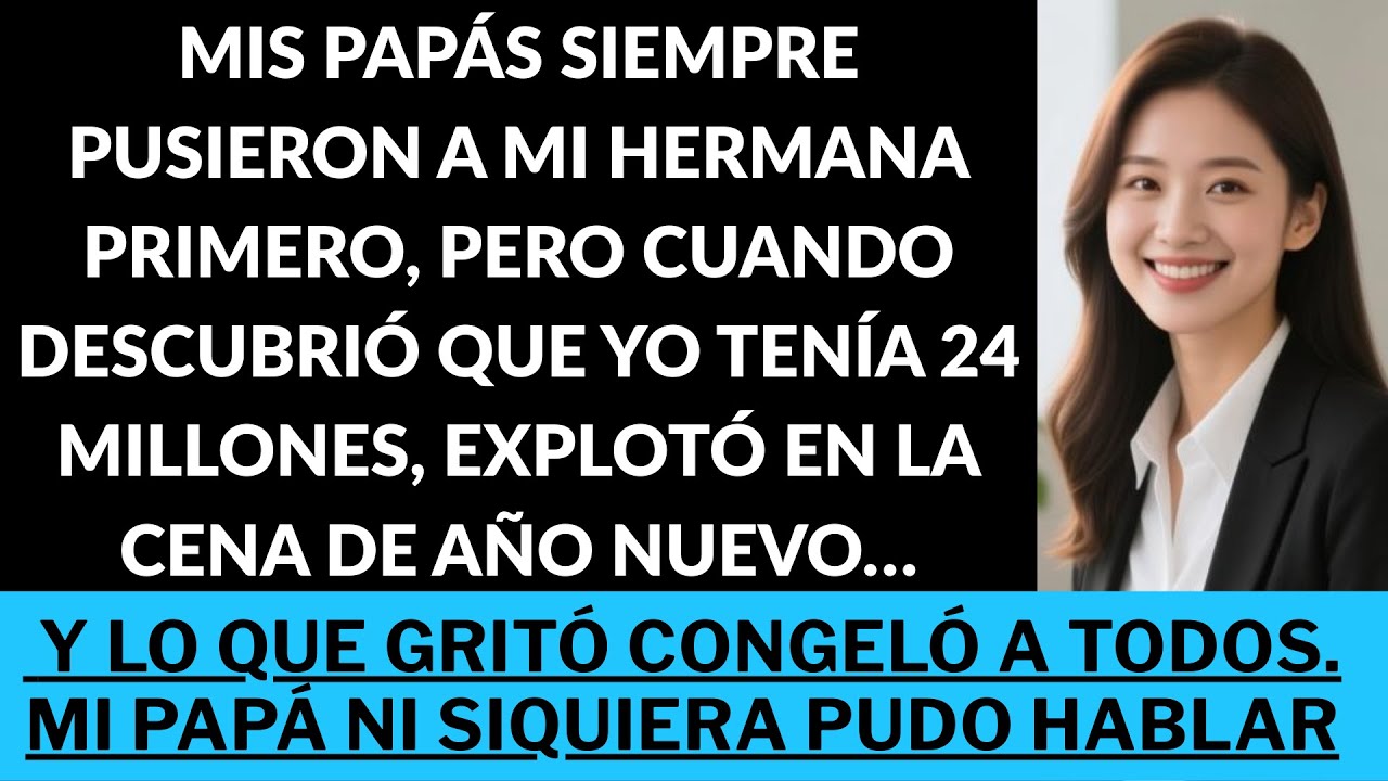 “Toda mi vida mis padres eligieron a mi hermana… hasta que descubrió que yo tenía 24 millones.”