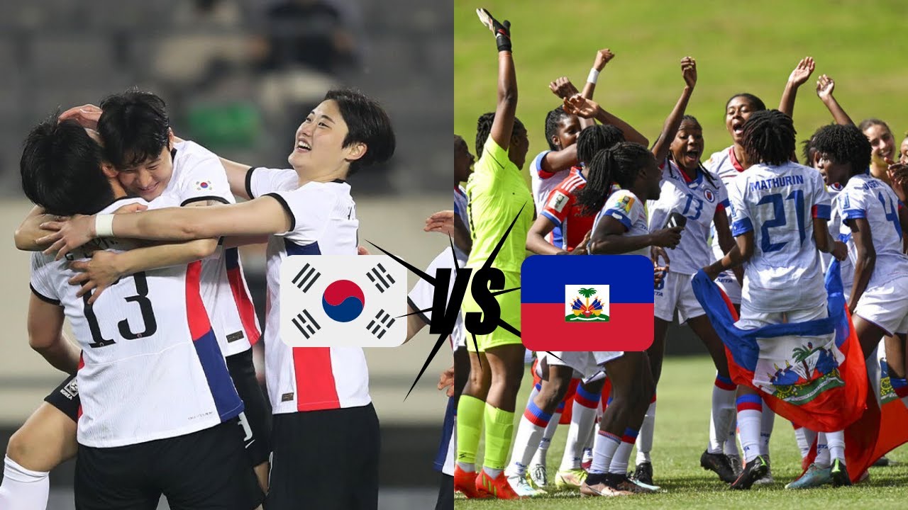 Coree du sud vs Haiti feminin live retro (Preparasyn mndyal) Nerilia make on mechan goal #subscribe