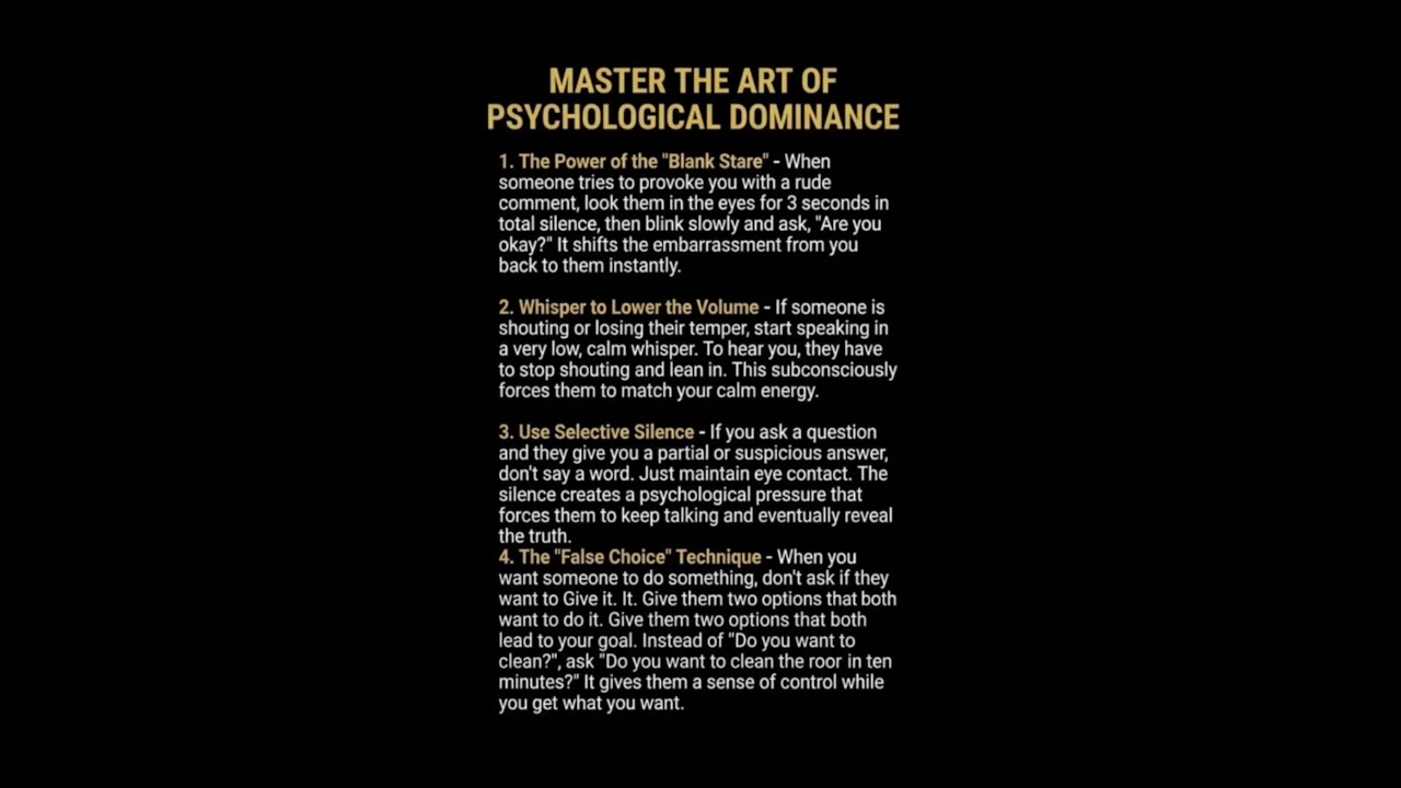 Dark Psychology Master The Art Of Psychological Dominance