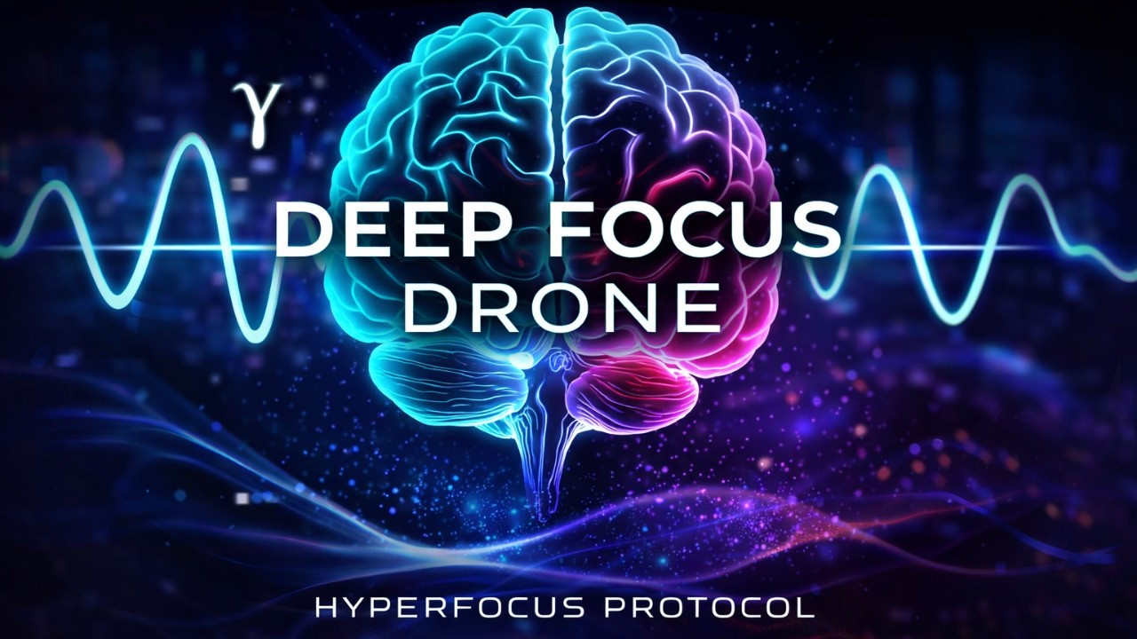 Deep Focus Drone for Work & Study (2 Hours Ambient Focus Music) | Hyperfocus Protocol