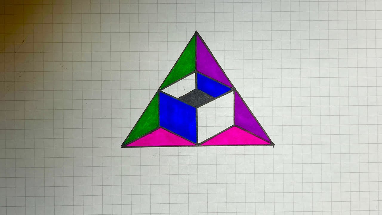 3D illustration trick drawing 