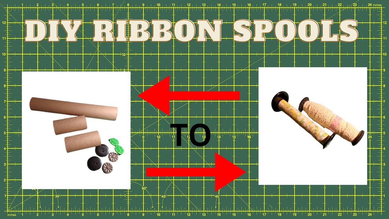 DIY RIBBON SPOOLS - Great Way to Organize Your Unruly Lace and Ribbons - QUICK AND EASY
