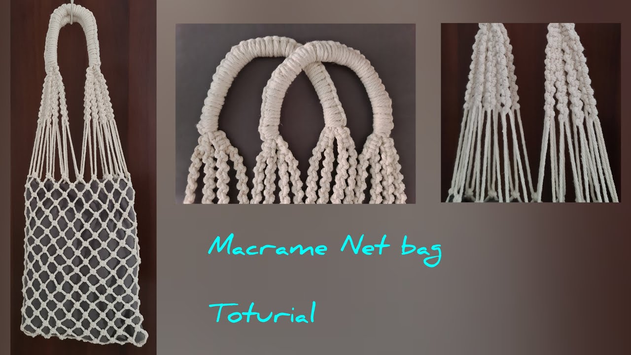 Macrame bag Macrame net bag tutorial Macrame tote bag new design Market bag Shopping bag Bucket bag