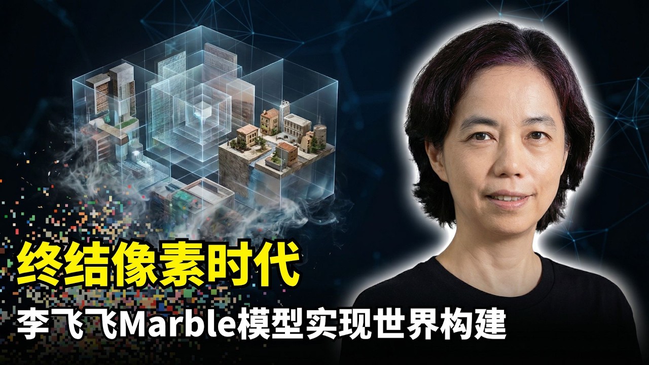 【人工智能】语言不是智能第一动力 | 李飞飞 | Marble世界模型 | World Labs | 3D生成式 | 物理感知 | 机器视觉 | 触觉进化 | 导航互动一致性 | 像素生成误区