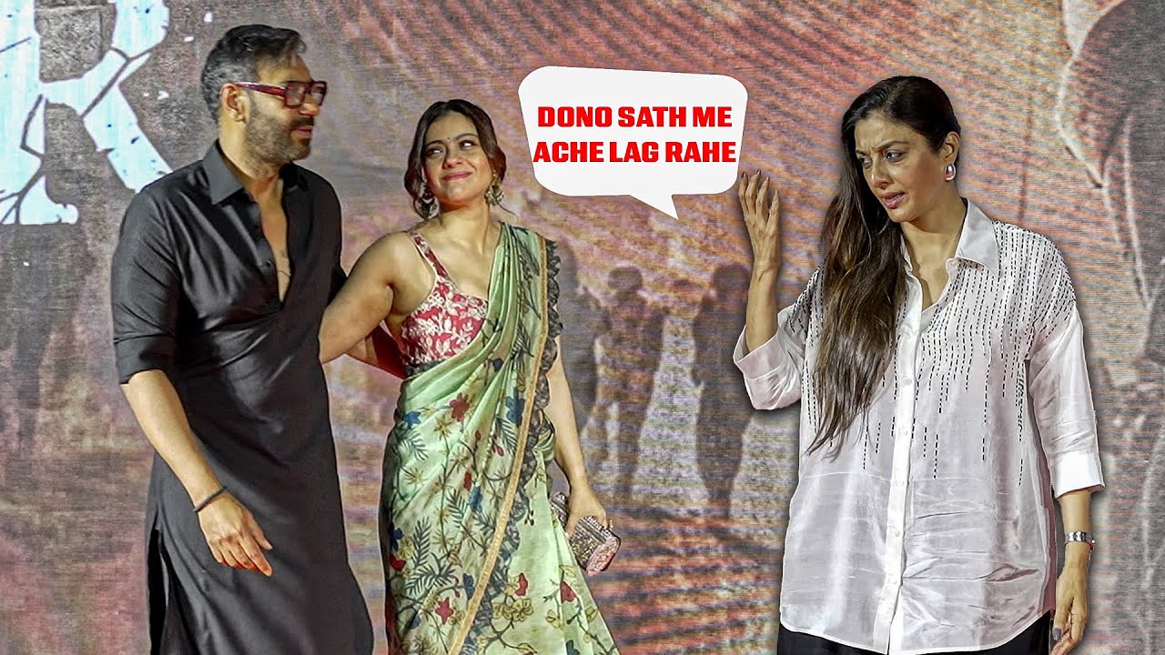 Ajay Devgn with wife Kajol & Ex Girlfriend Tabu arrives at Gadar 2 Biggest Success Party