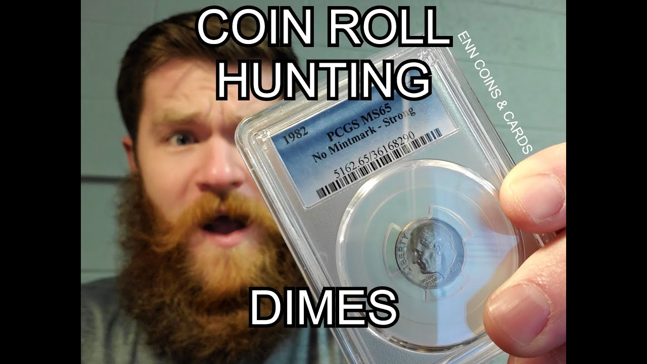 Coin Roll Hunting Rolls of Dimes from the Bank