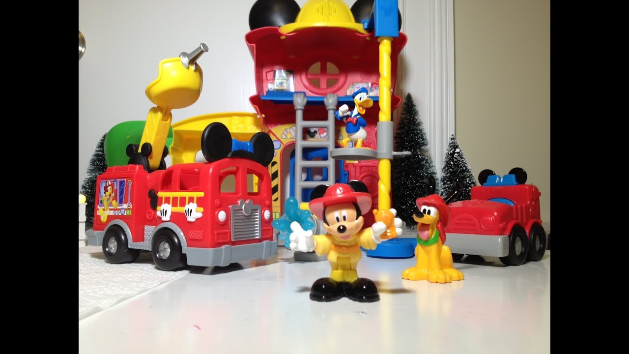 MICKEY MOUSE CLUBHOUSE Fire Station Fire Truck Unboxing and Review