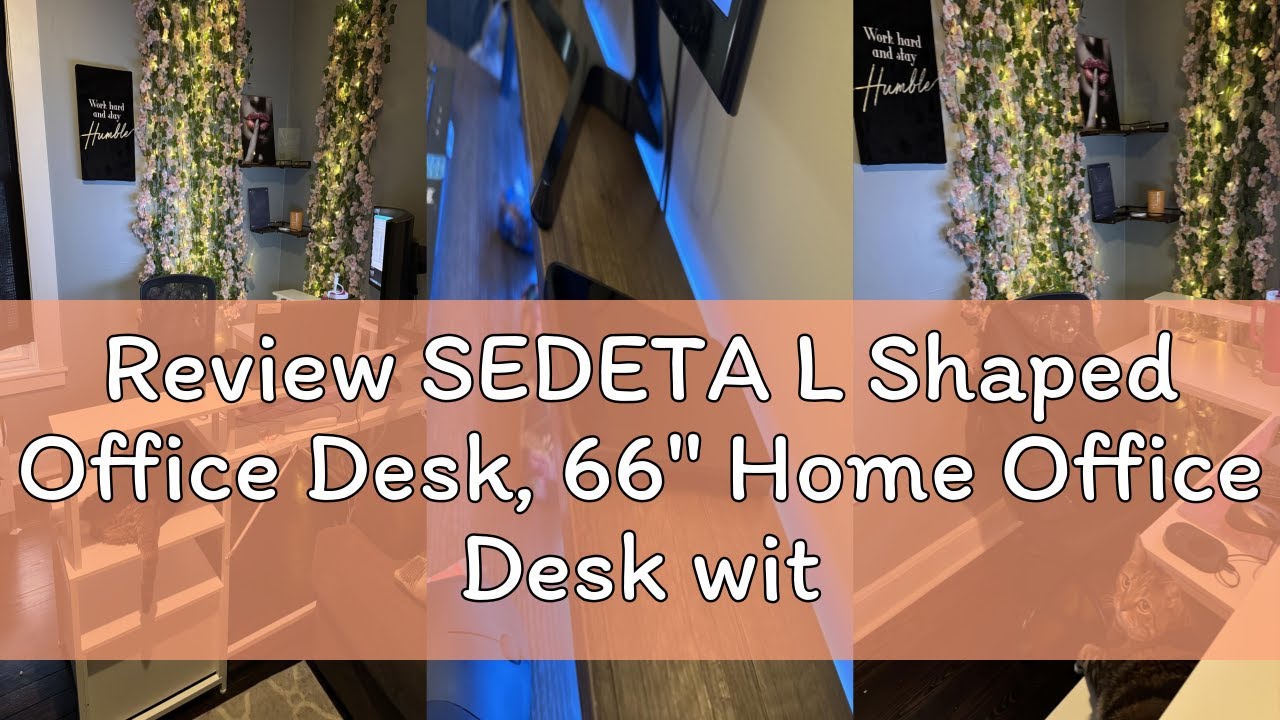 Review SEDETA L Shaped Office Desk, 66