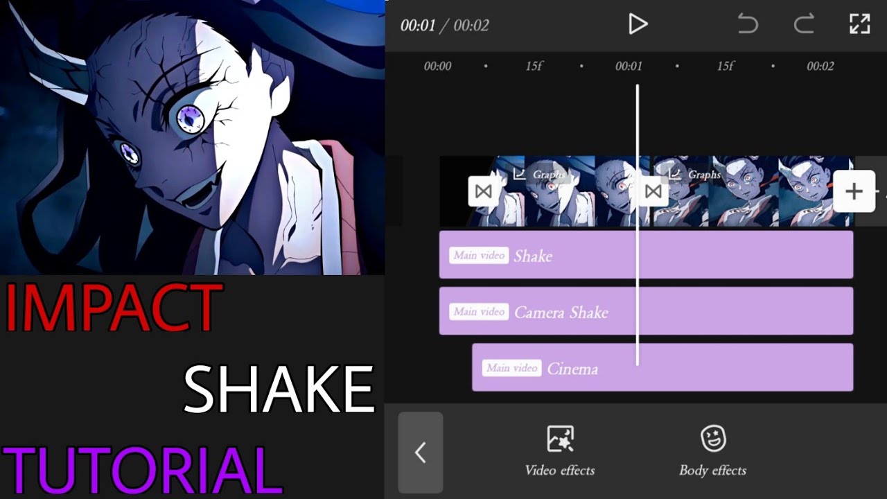impact shake for flow edits - capcut tutorial