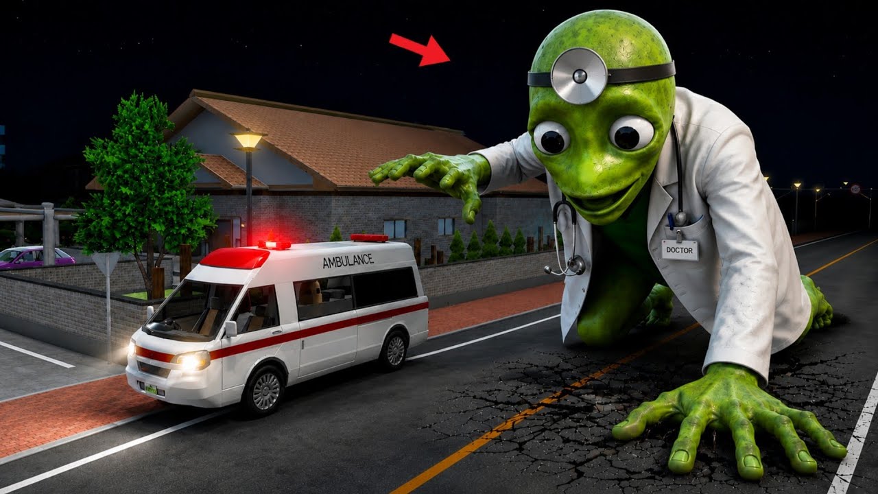 Giant Doctor Alien DAME TU COSITA Appeared Near Home Girl with Ambulance 😱|| Sakura School Simulator