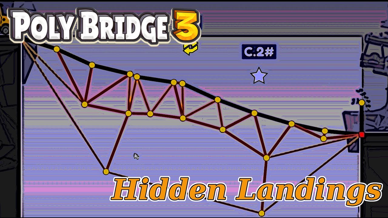 Poly Bridge 3 - Hidding Landings - 12 - How To Save Money?