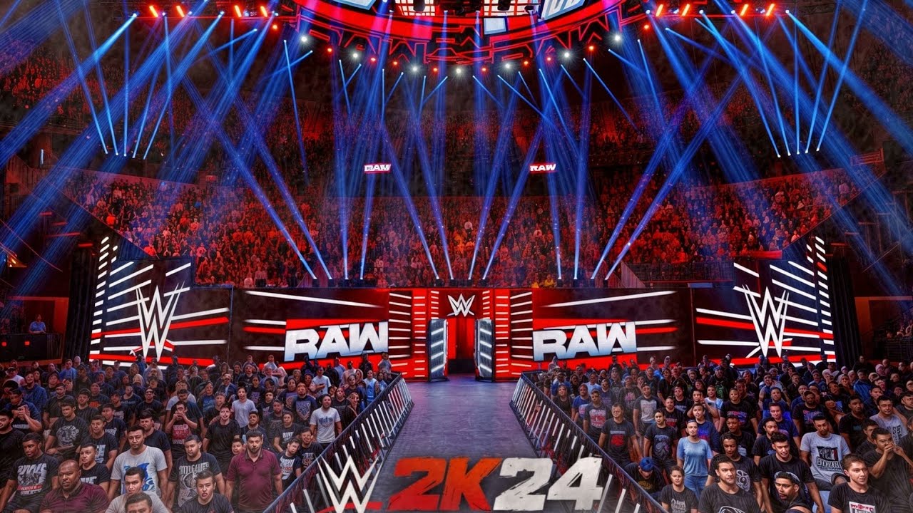 RAW On NETFLIX 2025 MODDED ARENA WITH RTX ENTRANCES | WWE 2K24