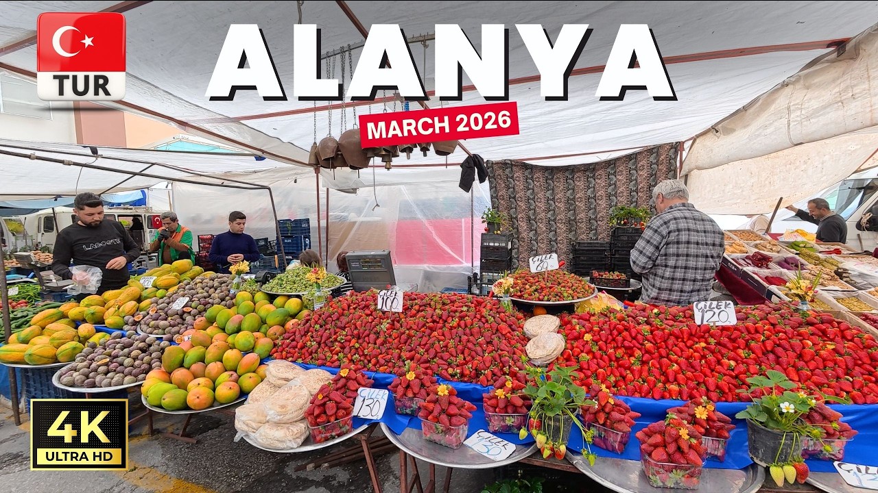 Alanya Mahmutlar Saturday Market | Antalya Turkiye | March 2026 [4K HD]
