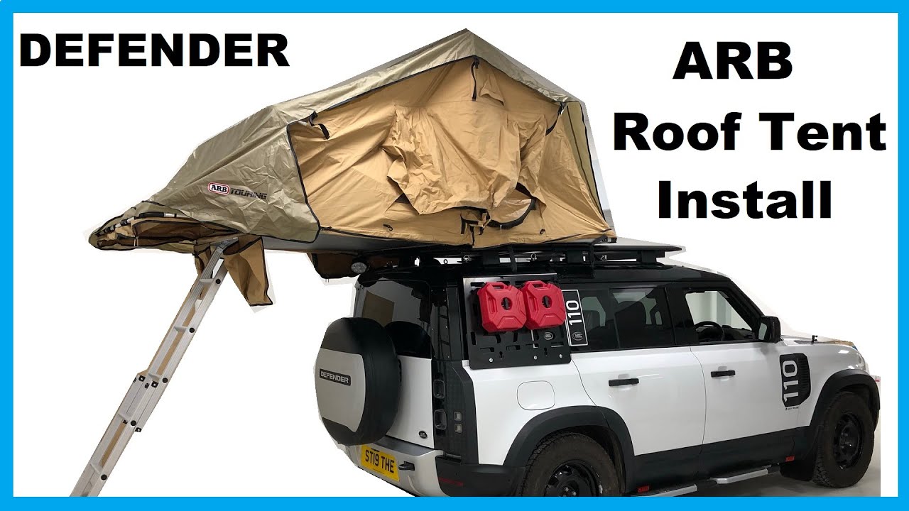 Распаковка и установка палатки на крышу ARB на Land Rover Defender L663