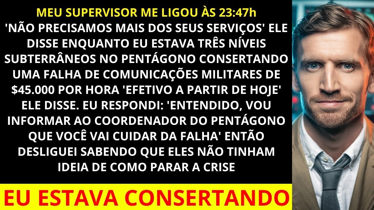 Meu Chefe Me Demitiu Enquanto Eu Impedia um Ataque ao Pentágono  72h Depois Ele Implorava Para Eu