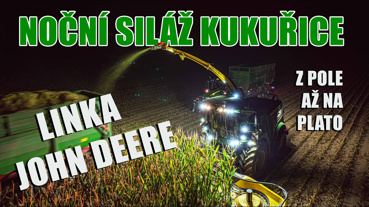 Noční 🌒 Siláž kukuřice🌽 2024 | Best Full🦌💚 JOHN DEERE 9600i  | Z pole na jámu | Corn silage in night