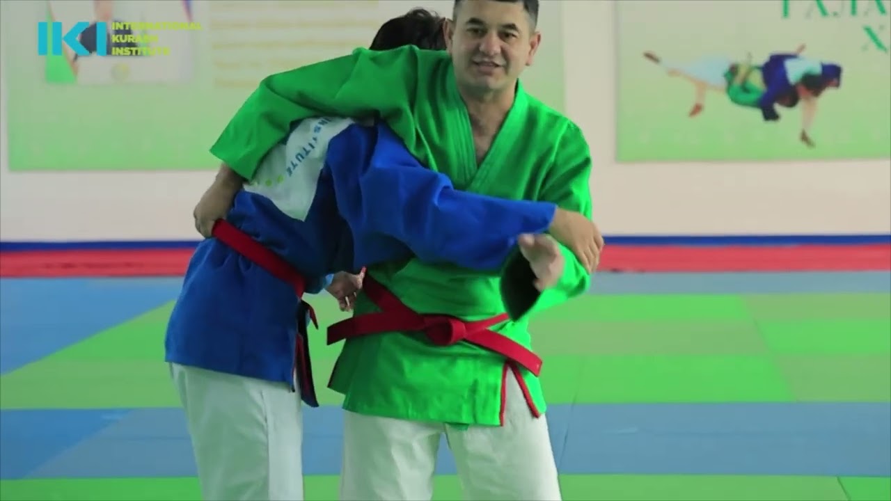 Kurash Usul: Group 1 - Yonbosh, Technique 3 - Oyoqni kirgizib tashlash.