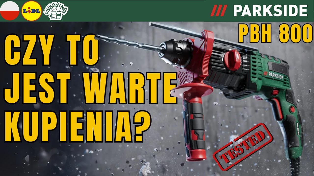MŁOTOWIERTARKA Z UDAREM Parkside PBH 800 A1 POLSKA POLSKI LIDL