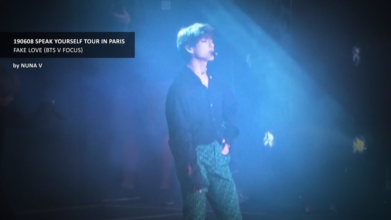 190608 SPEAK YOURSELF Tour in PARIS - FAKE LOVE / BTS V / 방탄소년단 뷔 (4K fancam)