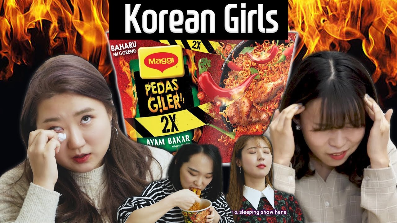 Korean girls try Pedas Giler 2X l KPOP Quiz l Blimey