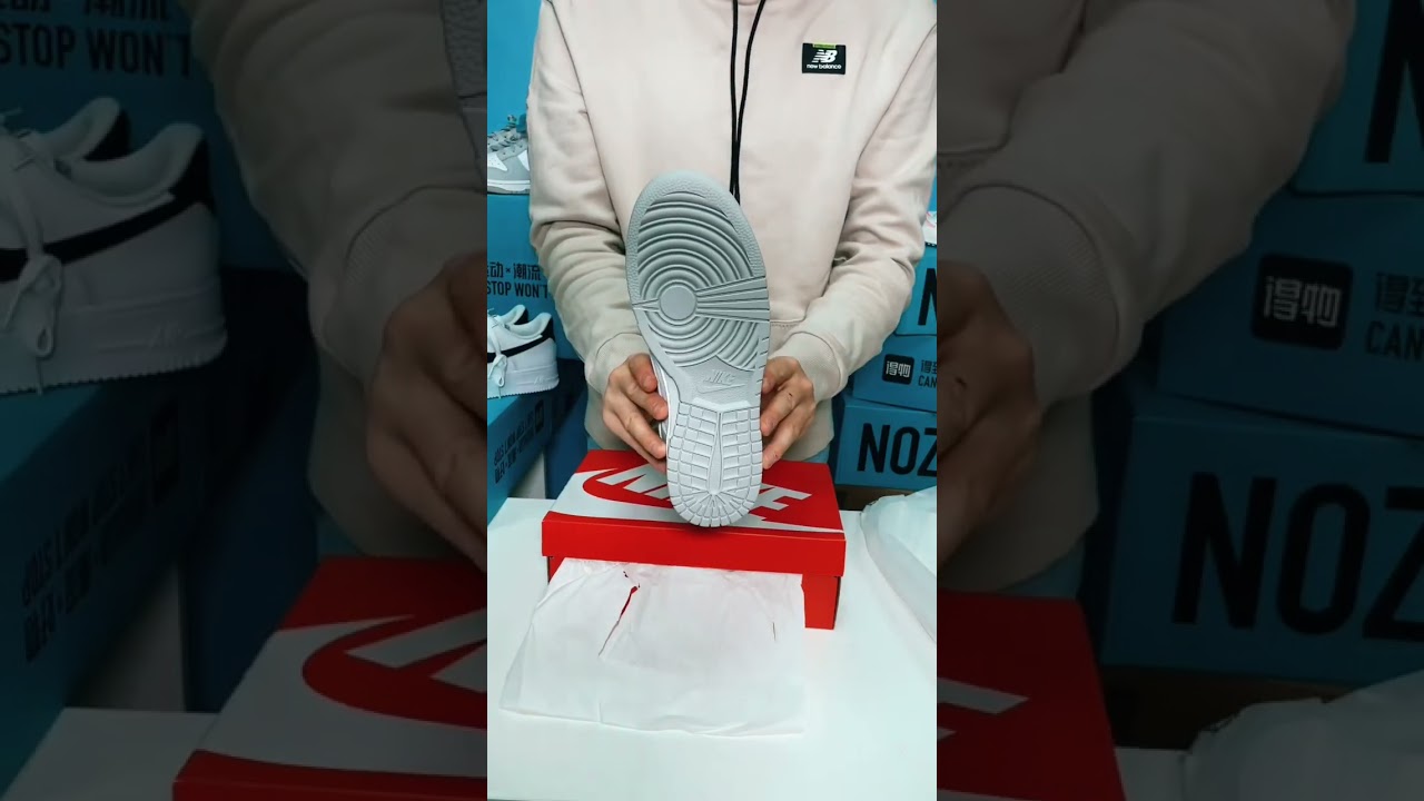 POIZON распаковка Nike dunk low grey fog.