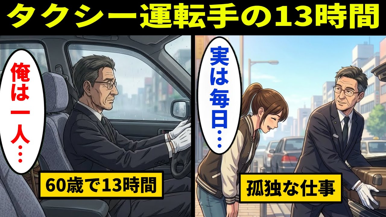 【漫画】60歳タクシー運転手の“誰も知らないリアルな13時間”。孤独だと思われていた彼が…実は毎日もらっていたものとは？【メンタル闇ネタ】