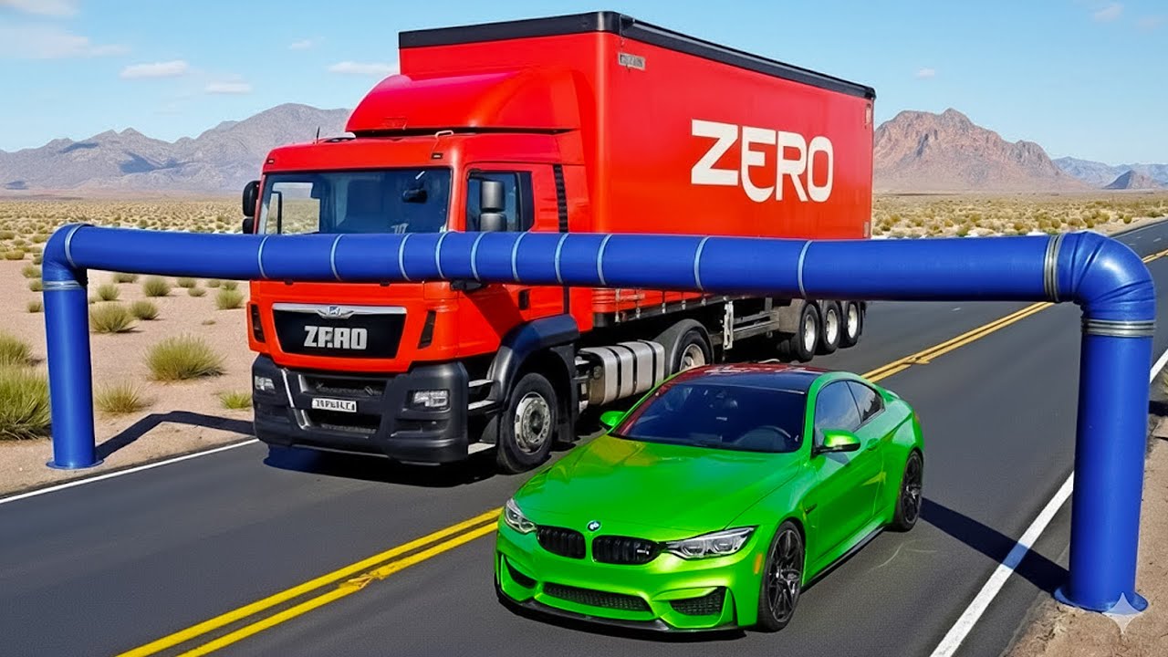 Cars vs Pipe Line Trap #1 - in BeamNG Drive!