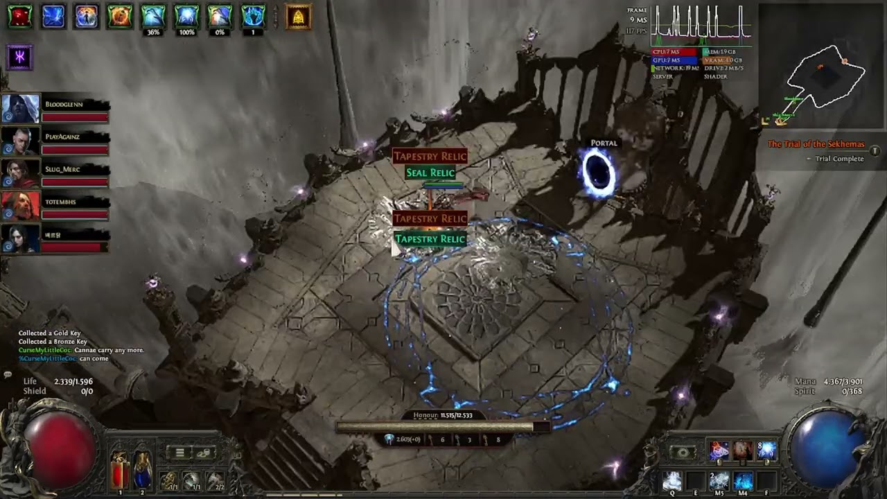 Oracle Coc on Curse Comet Sekhemas carry 6/6 showcase