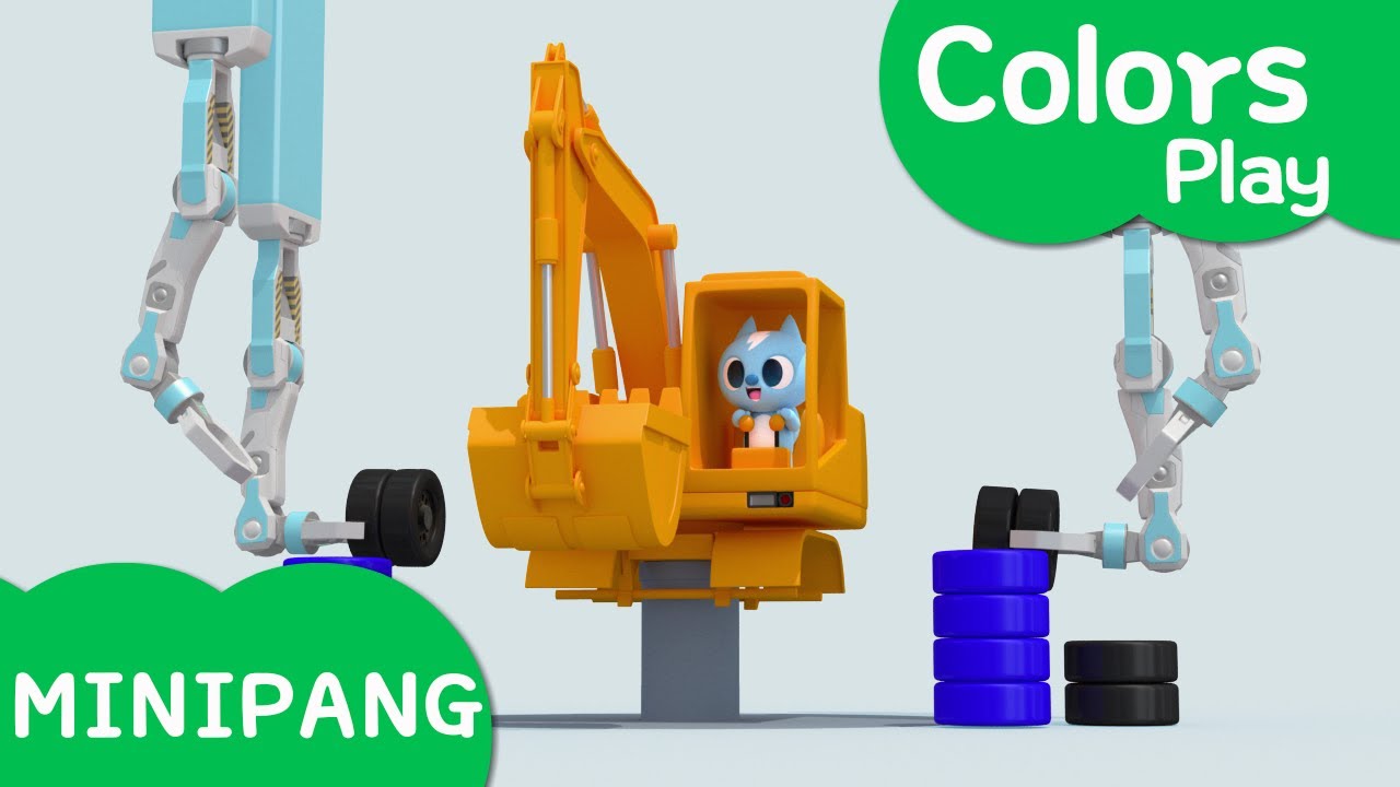 Learn colors with Miniforce | Excavator | Bulldozer | Truck | Color play | Mini-Pang TV 3D Play